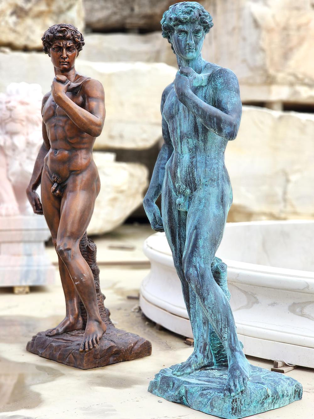 Bronze sculpture detail