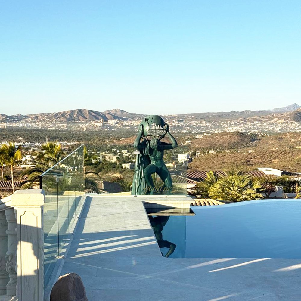 bronze Atlas Holding the World Statue feedback from Mexico