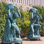 bronze Atlas Holding the World Statue in our factory