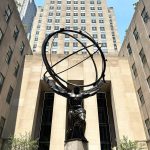 bronze rockefeller atlas statue