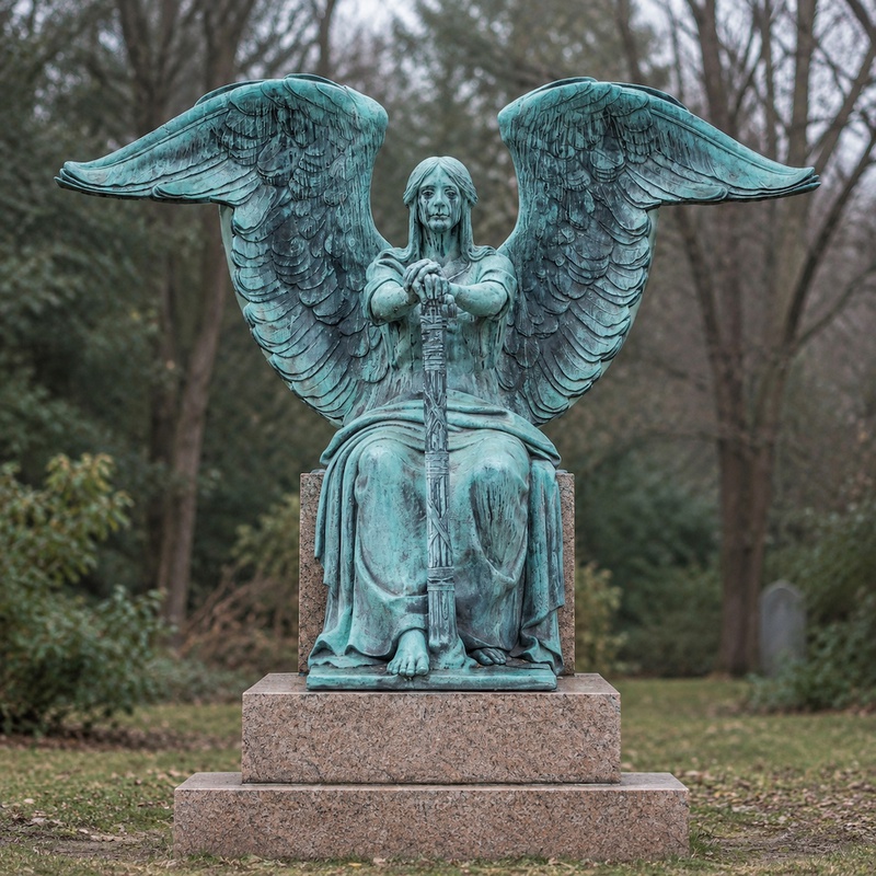 1.8m life size crying angel statue