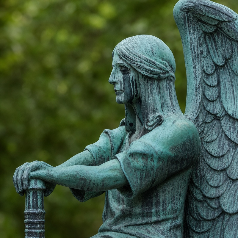 Crying angel upper body closeup