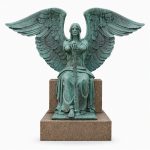 Crying Angel statue white background
