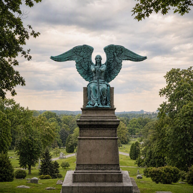Large 5m+ crying angel sculpture
